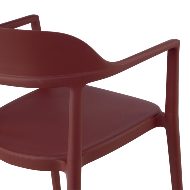chaise de conference rouge riga plastique sans accoudoirs 6