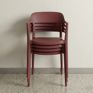 chaise de conference rouge riga plastique sans accoudoirs 7