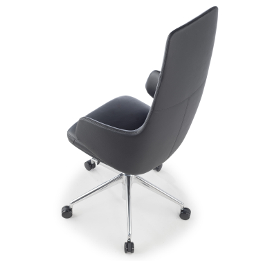 fauteuil de bureau noir kassel cuir authentique accoudoirs fixes 11
