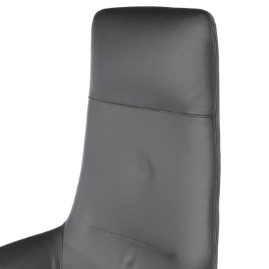 fauteuil de bureau noir kassel cuir authentique accoudoirs fixes 12
