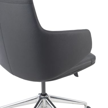 fauteuil de bureau noir kassel cuir authentique accoudoirs fixes 13