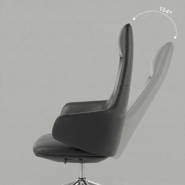 fauteuil de bureau noir kassel cuir authentique accoudoirs fixes 5