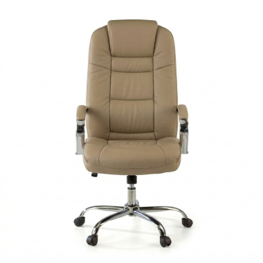 fauteuil de bureau beige adana simil cuir accoudoirs rembourres 5