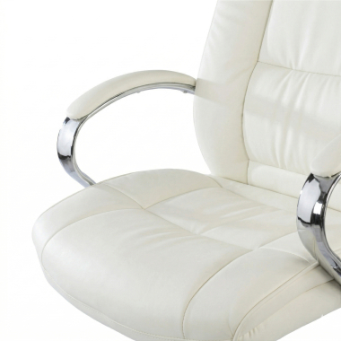 fauteuil de bureau blanc adana simil cuir accoudoirs rembourres 3