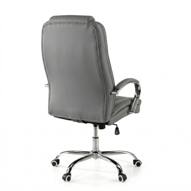 fauteuil de bureau gris adana simil cuir accoudoirs rembourres 7