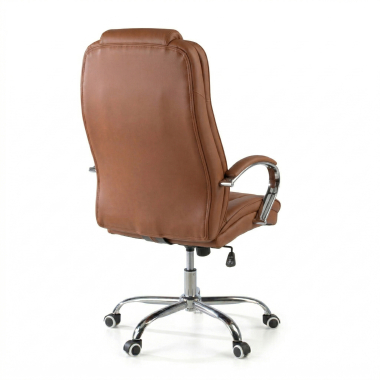 fauteuil de bureau marron adana simil cuir accoudoirs rembourres 6