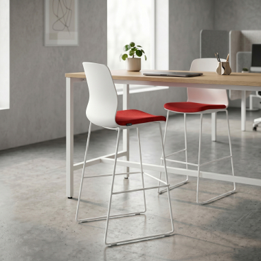 tabouret de bureau rouge tabouret de bureau tissu sans accoudoirs 2
