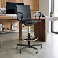 Tabouret de travail avec dossier Cupra, accoudoirs réglables