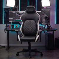 Chaise gaming ergonomique Vanguard, coussin magnétique, simili cuir