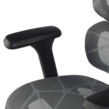 chaise ergonomique gris every maille accoudoirs reglables 3d appui tete repose pieds extensible 11