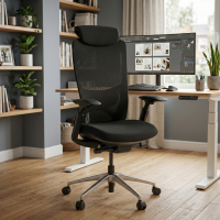 Chaise de bureau ergonomique Gemini, accoudoirs 4D et soutien lombaire