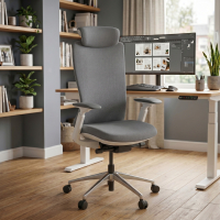 Chaise de bureau ergonomique Gemini, accoudoirs 4D et soutien lombaire