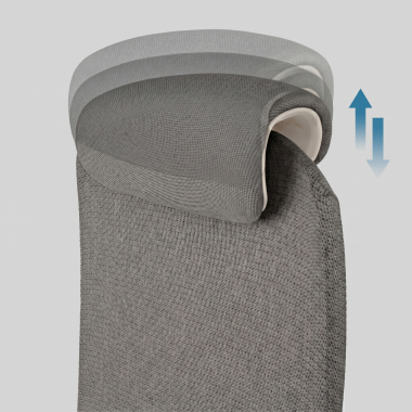 chaise ergonomique gris gemini tissu accoudoirs reglables 4d 9