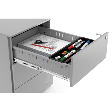 caisson de bureau aluminium 3 tiroirs metal 5