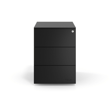 caisson de bureau noir 3 tiroirs metal 4