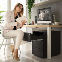 Caisson de bureau métallique Xenon, 3 tiroirs