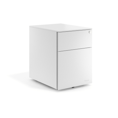 caisson de bureau blanc 2 tiroirs tiroir a dossiers metal 1