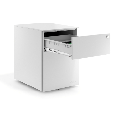 caisson de bureau blanc 2 tiroirs tiroir a dossiers metal 4