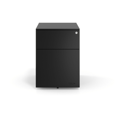 caisson de bureau noir 2 tiroirs tiroir a dossiers metal 3