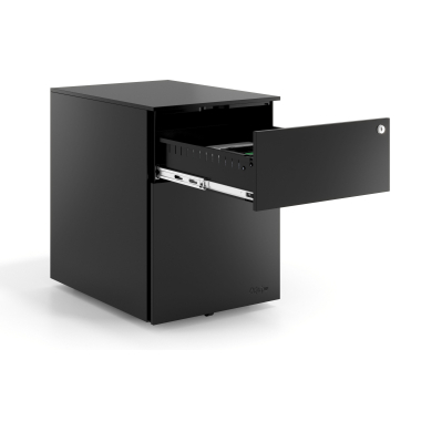caisson de bureau noir 2 tiroirs tiroir a dossiers metal 4