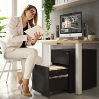 Caisson de bureau en métal Xenon, 1 tiroir + classeur
