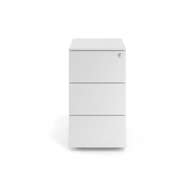 caisson de bureau blanc 3 tiroirs format etroit metal 3