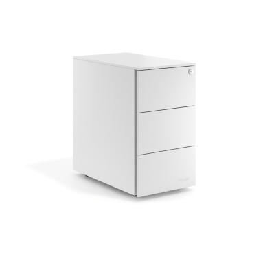 caisson de bureau blanc 3 tiroirs format etroit metal 1