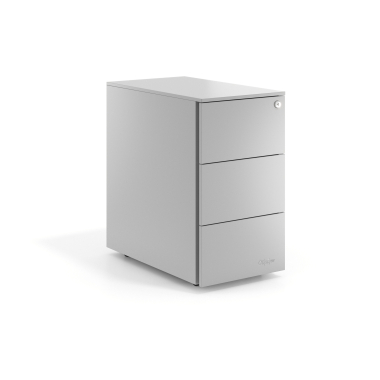 caisson de bureau aluminium 3 tiroirs format etroit metal 1