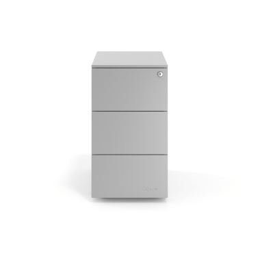 caisson de bureau aluminium 3 tiroirs format etroit metal 3