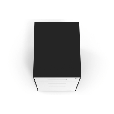 caisson de bureau blanc structure noire metal 7