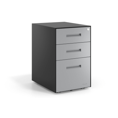 caisson de bureau aluminium structure noire metal 1