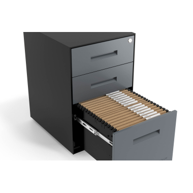 caisson de bureau anthracite structure noire metal 5