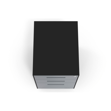 caisson de bureau anthracite structure noire metal 7