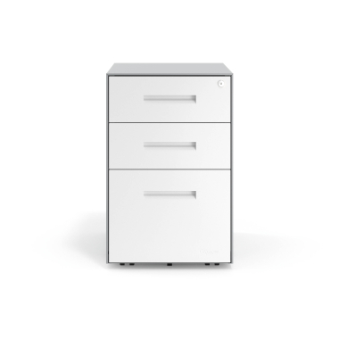 caisson de bureau blanc structure en aluminium metal 3