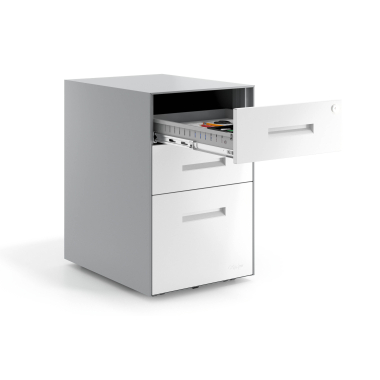 caisson de bureau blanc structure en aluminium metal 4