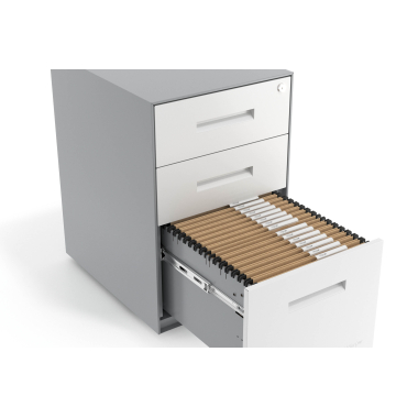 caisson de bureau blanc structure en aluminium metal 5
