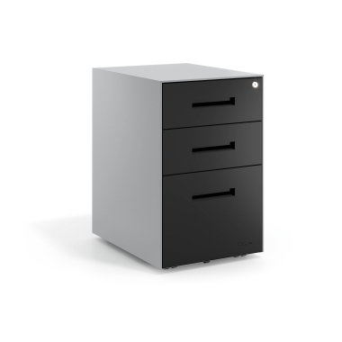 caisson de bureau noir structure en aluminium metal 1