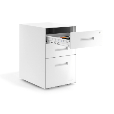 caisson de bureau blanc structure blanche metal 4