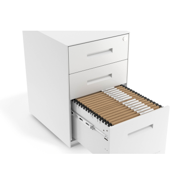 caisson de bureau blanc structure blanche metal 5