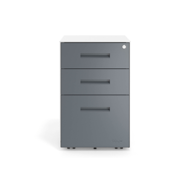 caisson de bureau anthracite structure blanche metal 3