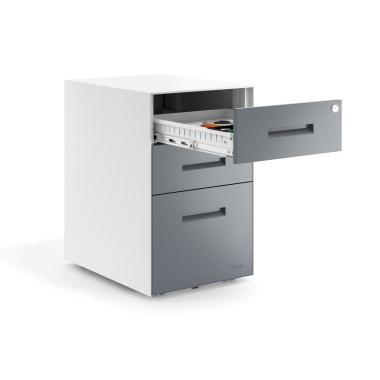 caisson de bureau anthracite structure blanche metal 4