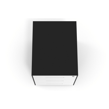 caisson de bureau blanc structure noire metal 7