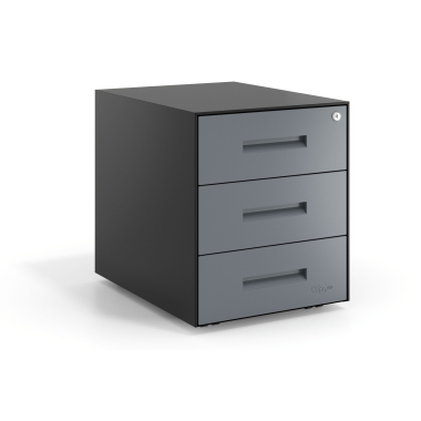 caisson de bureau anthracite structure noire metal 1