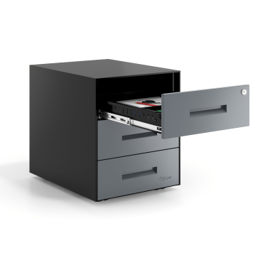 caisson de bureau anthracite structure noire metal 4