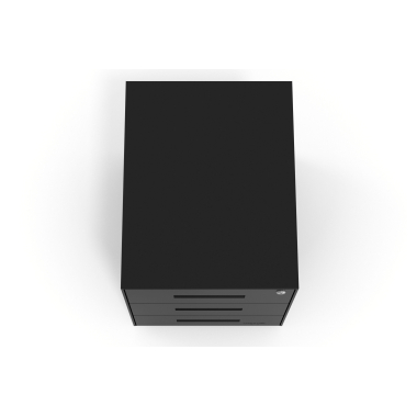 caisson de bureau noir structure noire metal 7