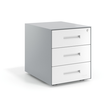 caisson de bureau blanc structure en aluminium metal 1