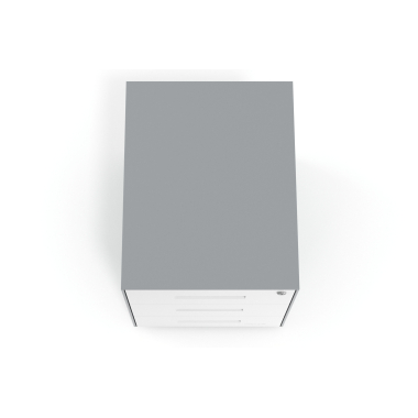caisson de bureau blanc structure en aluminium metal 7