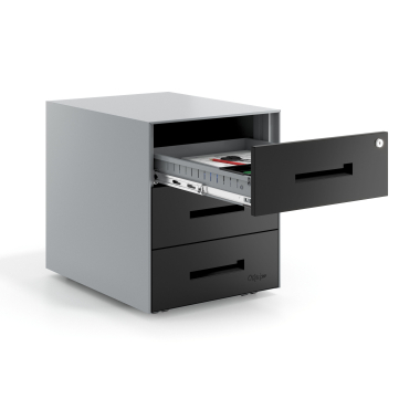 caisson de bureau noir structure en aluminium metal 4