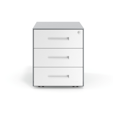caisson de bureau blanc structure en aluminium metal 3