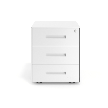 caisson de bureau blanc structure blanche metal 3